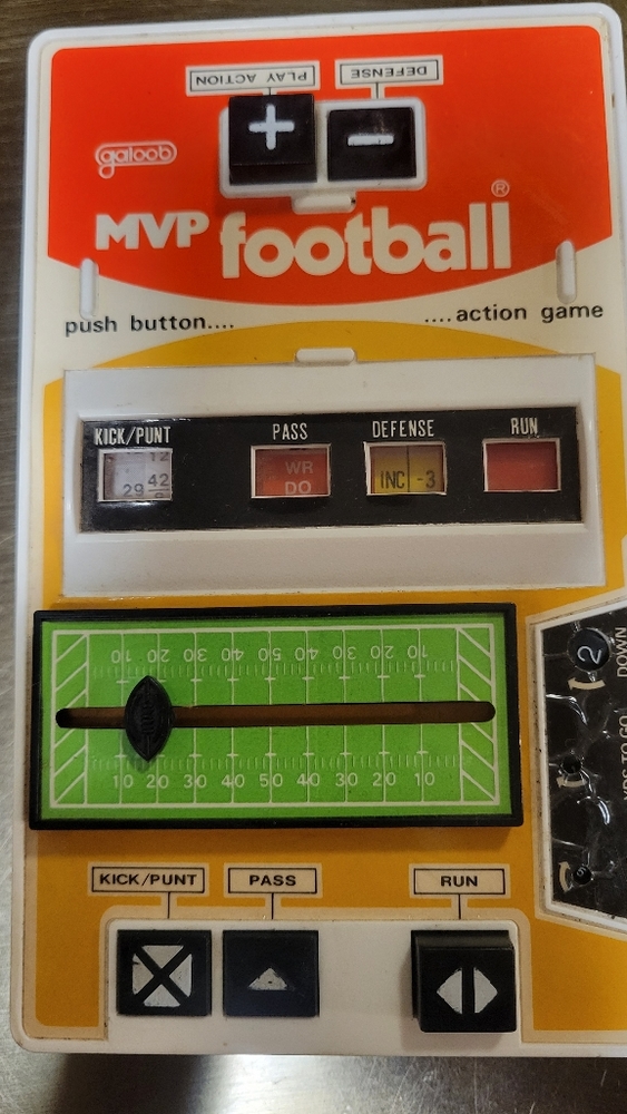 Vintage 1978 Galoob MVP Football Hand-Held Game. Good Condition. Tested/works!